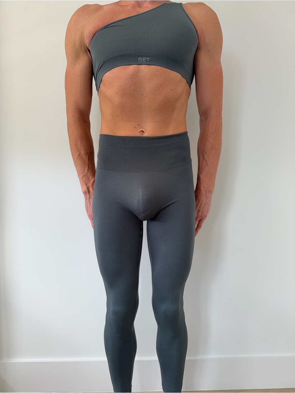 Set Active Yoga Green Top & Leggings Set Size XS